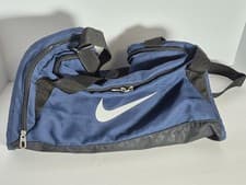 Image of Nike Brasilia Training Duffel Bag Navy Blue Gym Sports Travel Medium Size New
