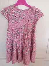 Image of Girls Monsoon Pink Floral Beautiful Summer Dress Size 2-3 Years BNWT