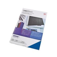 Image of GBC LinenWeave A4 Binding Covers 250gsm Royal Blue Pack of 100 (CE050029)