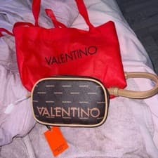 Image of Brown Valentino Liuto Bum Bag New With Tags 85 leather material,