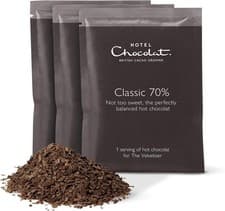 Image of Hotel Chocolat Classic 70% Dark Hot Chocolate Sachets - Luxury Chocolate Flakes