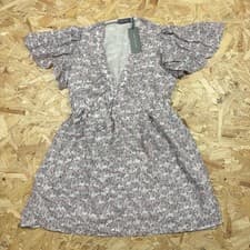 Image of Mint Velvet Floral Print Mini Dress WomensLarge New