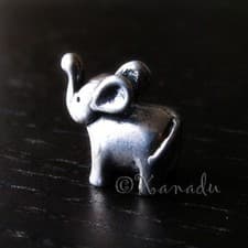 Image of Lucky Elephants With Trunks Up European Charm Bead For European Charm Bracelets
