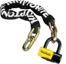 Image of Kryptonite New York Fahgettaboudit Chain Lock NY Disc Lock Sold Secure Diamond