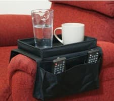 Image of Arm Rest Organiser Chair Settee Couch Sofa Remote Control Table Top Holder Tray