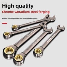 Image of US Ratchet Spanners Combination Ratchet Wrench Spanner 72T Fixed 8mm - 32mm