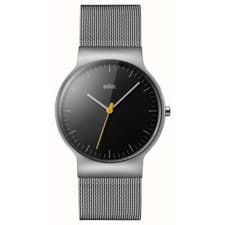 Image of Braun Men’s Classic Slim Mesh Black Dial Watch BN0211BKSLMHG