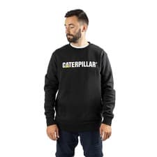 Image of Caterpillar Crewneck Sweater Midweight Workwear Fleece Sweatshirt Sizes S-4XL