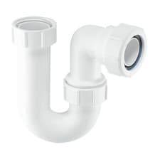 Image of McAlpine 1½” Tubular Swivel ‘P’ Trap with 75mm Water Seal SC10