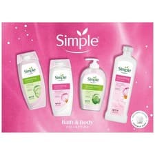 Image of Simple Gift Set Bath & Body Collection Shower Gels Hand Wash Bath Soak, 5 pieces