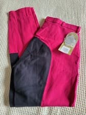 Image of Women's Snugfit Jodhpurs Size 34 Pink Black Brand new with tags Lycra