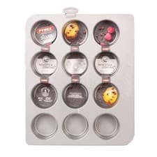 Image of Pyrex Silver Muffin Tray X12