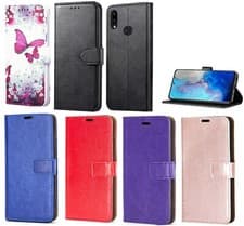 Image of For Samsung A20e Phone Cover Premium Slim Leather Flip Card Wallet Book Case