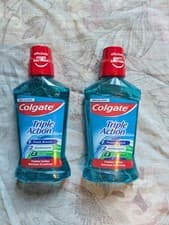 Image of 2x Colgate Triple Action Mild Mint Mouthwash 500ml Zero Alcohol Fresh Breath