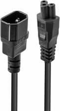 Image of LINDY 1M IEC C14 to IEC C5 Cloverleaf Extension Cable