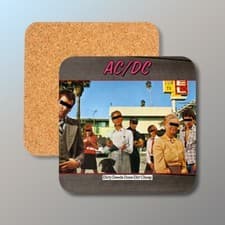 Image of AC/DC - Dirty Deeds Done Dirt Cheap - Cork Backed Coaster - FREE shipping