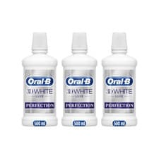 Image of Oral-B 3D White Luxe Perfection Mouthwash For Fresh Breath 500ML - Pack of 3
