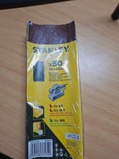 Image of STANLEY 50 SHEETS OF SANDING PAPER 15 X 60, 20 X 100, 15 X 150