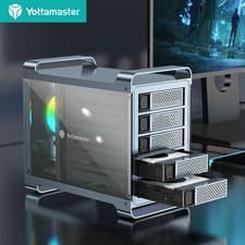 Image of 4 5 Bay Hard Drive Aluminum Enclosure USB 3.0 For 2.5" 3.5" inch SATA HDD SSD UK