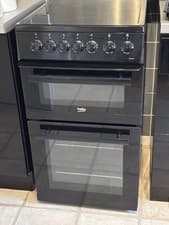 Image of Beko Double Oven / Electric Cooker 50cm Black