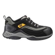Image of Caterpillar Moor Mens Leather Work Everyday Safety Trainer Shoes Black