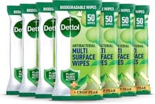 Image of Dettol Antibacterial Multi Surface Cleaning Wipes, Crisp Pear, 350 Wipes (50 ...
