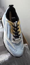 Image of STEVE MADDEN POSSESSION E CHUNKY TRAINERS IN BLUE AND GOLD(568)