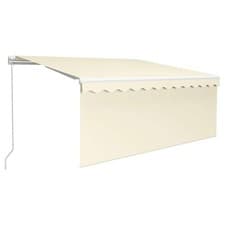 Image of Manual Retractable Awning with Blind Outdoor Awning Sunshade Canopy vidaXL