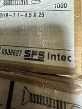 Image of 1000pc PVC Window Screws 4.5 x 25 Csk head tapping thread drill point stainless