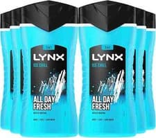 Image of Lynx Ice Chill 12-H Refreshing Fragrance Shower Gel Body Wash for Men, 6x225ml