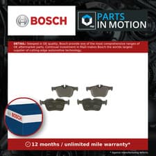 Image of Brake Pads Set fits MERCEDES C220 S205, W205 2.2D Rear 14 to 18 OM651.921 Bosch