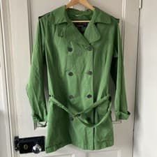 Image of Barbour Green Jacket 14 Valerie Trench coat NEW without Tags