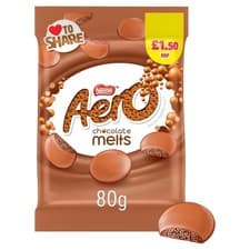 Image of Aero Melts Milk Chocolate Sharing Bag Pack of 12 x 80g