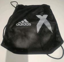 Image of 2026 Adidas X Drawstring Boot Bag - Black White Draw Strings
