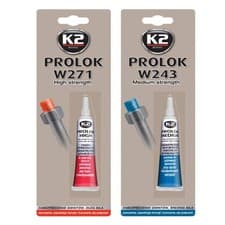 Image of K2 Bond Prolok W243 & W271 Thread Locker Screw Nut Glue 6ml High/Medium Strength