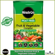 Image of Miracle-Gro Peat Free Premium Fruit & Vegetable Compost with Organic Plant Food