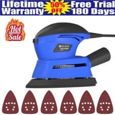 Image of Moss Mouse Palm Detail Sander 6 FREE SANDING SHEETS Powerful 2000W Sanding