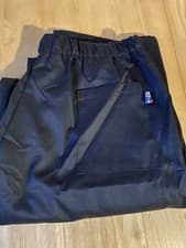 Image of Black Elasticated Waist Chefs Trousers Size Extra Small