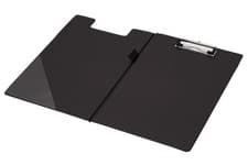 Image of Foolscap/A4 PVC Fold over Clipboard Black