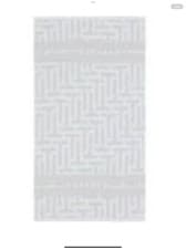 Image of Ted Baker Tessellating T Hand Towels Set of Two White - nwt