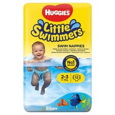 Image of (3x) Huggies Little Swimmers 3kg-8kg Size 2-3, 12 Pack TOTAL 36 Swim Nappies