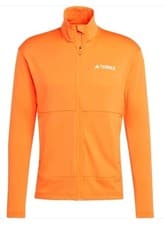 Image of Adidas Terrex IQ3743 Multi Light Longsleeve Full Zip Walking Top Orange Large
