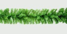 Image of Plain Green Christmas Garland Decoration - 270cm (9ft) x 25cm