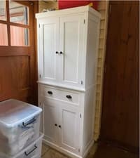 Image of Large Kitchen Pantry Freestanding Cupboard Larder Tall Storage Cabinet Dresser
