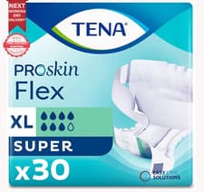 Image of 90 x TENA Proskin Flex Super - Extra Large | 3 Packs of 30