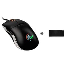 Image of Ducky Feather Black & White Omron D2FC-F-K 60M RGB Lightweight USB Gaming Mouse