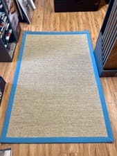 Image of 100% Natural Sisal Rug 120cm x180cm Cotton Border Alternative Flooring Company
