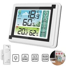 Image of Wireless Temperature & Humidity Monitor – LCD Display Weather Station with Remot
