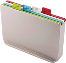 Image of Joseph Joseph Index Plastic Chopping Board Set Large, Silver - Set of 4 RRP £69