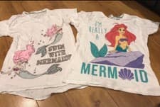 Image of 🍭Ladies size small or teen Disney Ariel little mermaid tops T-shirts white new